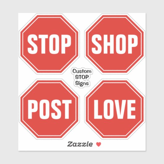 Aangepaste STOP-Stickers Sticker (Vel)