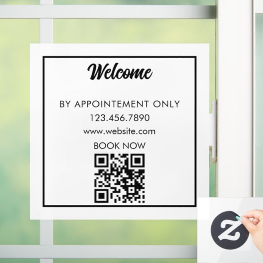 Aangepaste Storefront QR-CODE Werkuren voor winkel Raamsticker (Huis)