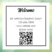 Aangepaste Storefront QR-CODE Werkuren voor winkel Raamsticker (Vel 3)