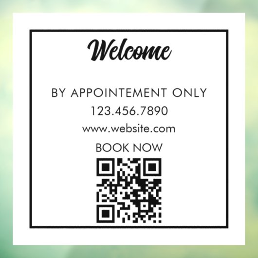 Aangepaste Storefront QR-CODE Werkuren voor winkel Raamsticker (Vel 3)