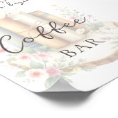 Aangepaste Storybook Wildflower Coffee Bar Poster (Hoek)