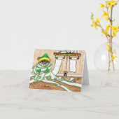 Aangepaste Stoute Nette Kerstman Lijst Kaart (Gele Bloem)