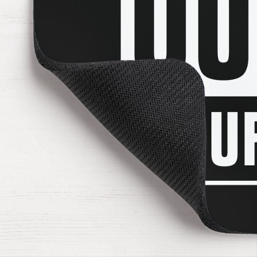 Aangepaste STRAATBAAR OUTTA-typografische muispad Muismat (Hoek)