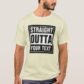 Aangepaste, STRAIGHT OUTTA jouw tekst zwarte tankt T-shirt (Voorkant)