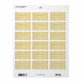 Aangepaste Strakke Gouden Minimaal Template Luxe A Etiket (Full Sheet)