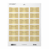 Aangepaste Strakke Gouden Moderne Eenvoudige Sjabl Etiket (Full Sheet)