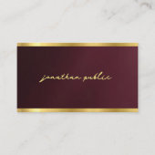 Aangepaste Strakke Gouden Tekst Calligrafie Script Visitekaartje (Voorkant)