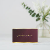 Aangepaste Strakke Gouden Tekst Calligrafie Script Visitekaartje (Staand voorkant)