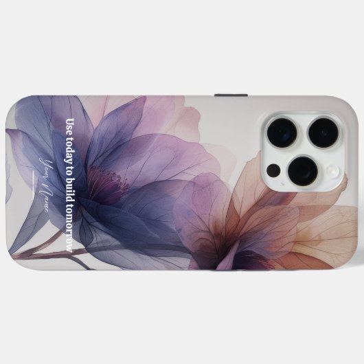 Aangepaste stralende bloemblaadjes iPhone 15 Pro M Case-Mate iPhone Case (Achterkant (horizontaal))