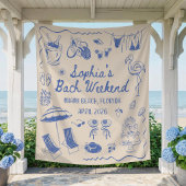 Aangepaste strand bruidsfeest banner decoratie wandkleed