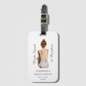 Aangepaste strand bruidsfeestcadeaus bagagelabel (Voorkant (verticaal))