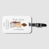 Aangepaste strand bruidsfeestcadeaus bagagelabel (Voorkant (horizontaal))