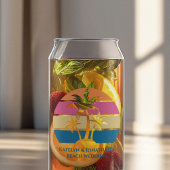 Aangepaste strand bruiloft tropische palmboom zons blikvorm glas