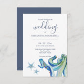 Aangepaste strand bruiloft uitnodiging Kaarten bla (Voorkant / Achterkant)