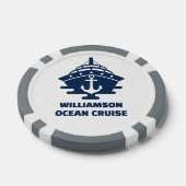Aangepaste strand cruise nautische anker trip poker chips (Enkel)