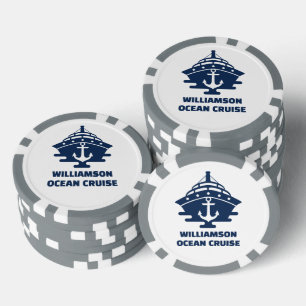Aangepaste strand cruise nautische anker trip poker chips