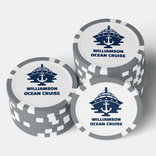 Aangepaste strand cruise nautische anker trip poker chips (Opstapeling)
