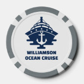 Aangepaste strand cruise nautische anker trip poker chips (Achterkant)