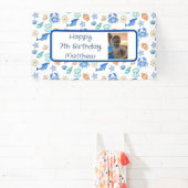 Aangepaste strand Gewaardeerde verjaardag Spandoek (Insitu)