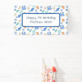 Aangepaste strand Gewaardeerde verjaardag Spandoek (Insitu)