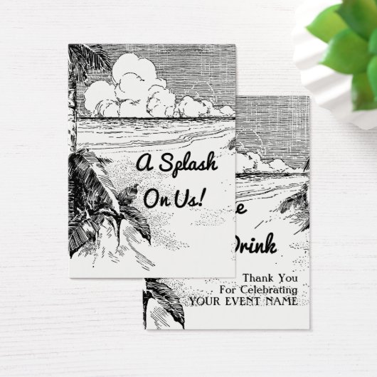 Aangepaste  Strand Thema Evenement Gratis Drink Ti Visitekaartjes (Bureau)