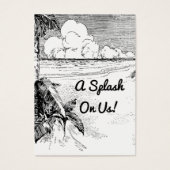 Aangepaste  Strand Thema Evenement Gratis Drink Ti Visitekaartjes (Voorkant)