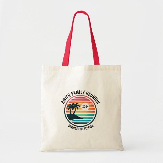 Aangepaste Strand Vakantie Familie Reünie Tote Bag (Voorkant)