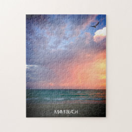 Aangepaste strand zonsondergang MIAMI BEACH Florid Legpuzzel
