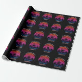 Aangepaste strand zonsondergang palmbomen verjaard cadeaupapier (Uitgerold)