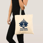 Aangepaste strandcruise met nautisch anker reis tote bag (Voorkant (product))