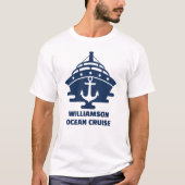 Aangepaste strandcruise met nautisch anker trip t-shirt (Voorkant)