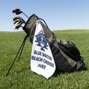 Aangepaste strandcruise nautisch anker golfhanddoek