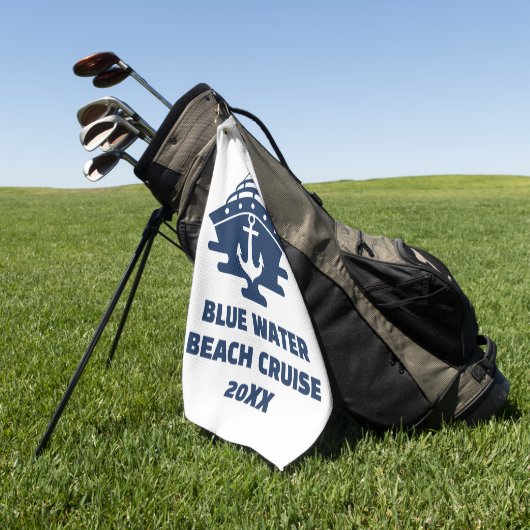 Aangepaste strandcruise nautisch anker golfhanddoek (Groen)
