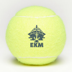 Aangepaste strandcruise nautisch anker monogram tennisballen