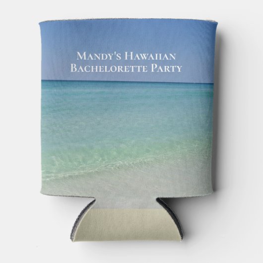 Aangepaste Strandfotografie Tropische bruiloft Blikjeskoeler (Voorkant)