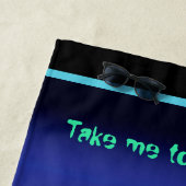 Aangepaste strandhanddoek Alien Neem me mee naar j Strandlaken (In situ)