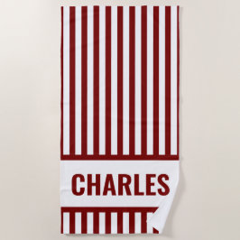Aangepaste Strandhanddoek met Monogram Strandlaken