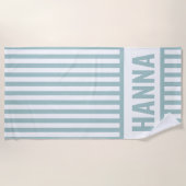 Aangepaste Strandhanddoek met Monogram Strandlaken (Voorkant)