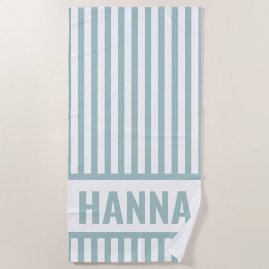 Aangepaste Strandhanddoek met Monogram Strandlaken (Voorkant)