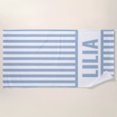 Aangepaste Strandhanddoek met Monogram Strandlaken (Voorkant)