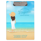 Aangepaste strandhuis kust oceaan klembord (Voorkant)