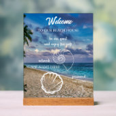 Aangepaste strandhuisverhuur Home Wifi-instructies Acryl Bord (Neutraal)