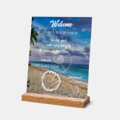 Aangepaste strandhuisverhuur Home Wifi-instructies Acryl Bord (Hoek)