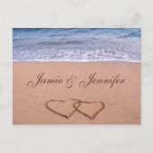 Aangepaste strandkaart aankondigingskaart (Voorkant)