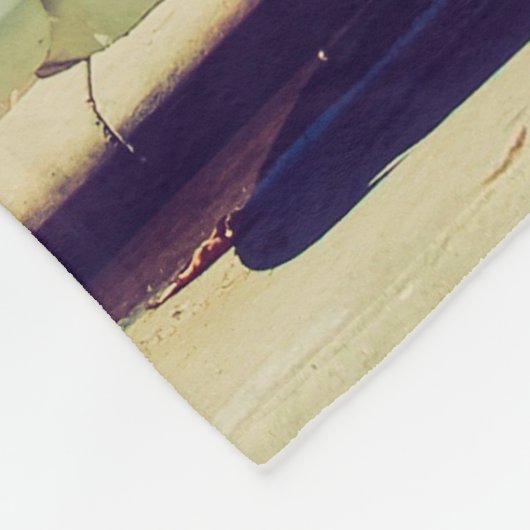 Aangepaste,  strandkamperbus en palmbomen: fleece deken (Hoek)