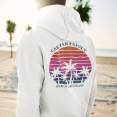 Aangepaste strandpalm Sunset Family Reunion Hoodie