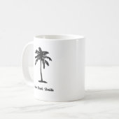 Aangepaste strandpalmboom nautisch koffiemok (Voorkant links)