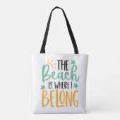 Aangepaste strandtas tote bag (Achterkant)
