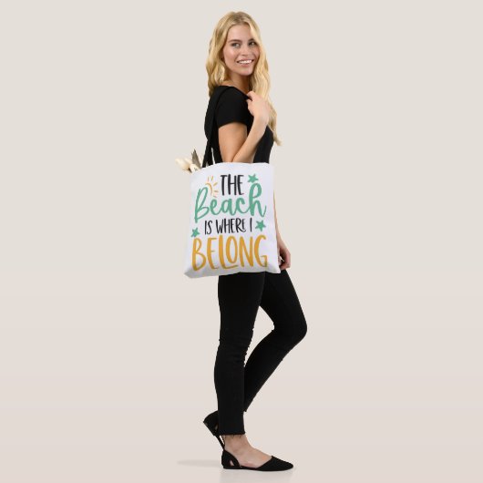 Aangepaste strandtas tote bag (Op model)