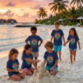 Aangepaste strandvakantie voor kinderen t-shirt